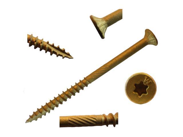 (1,500 Count) BTX103 10 x 3' Bronze Star Flat Head Screws
