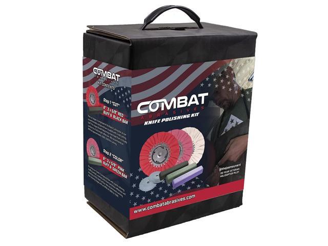 Combat Abrasives Knife Polishing Kit for Buffing & Polishing Steel or Stainless Steel 7 Piece Kit