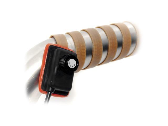 HSTAT051010 XtremeFLEX HSTAT Silicone Rubber Heating Tape With Adjustable Thermostat Controller, W x L: 0.5 x 120-Inch, 120VAC