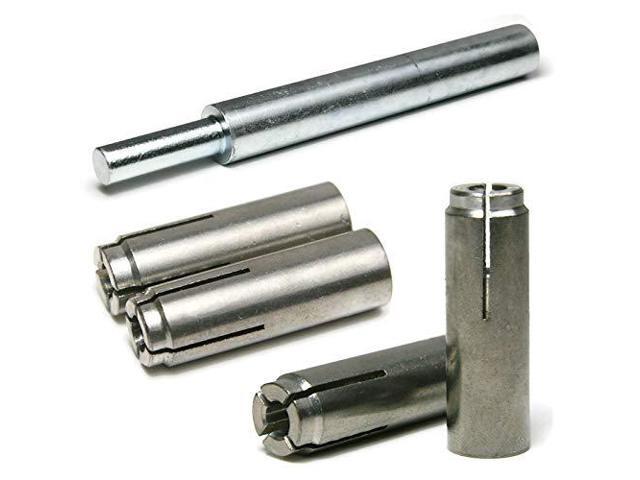 Stainless Steel Concrete & Stone Drop in Female Expansion Anchors with Setting Tool 3/4'-10 x 3-1/8' Qty 10
