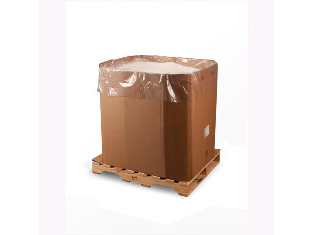 51' x 49' x 73' x 2 mil Clear Eco-Manufactured Plastic Bin and Gaylord Liners (Roll of 55)