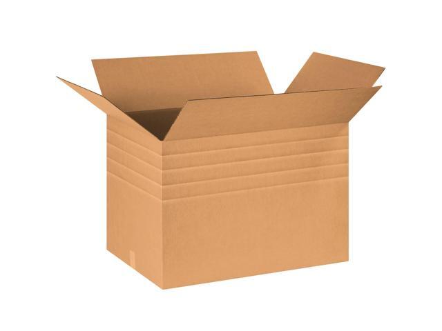 10 Pack of Heavy-Duty Multi-Depth Corrugated Cardboard Boxes, 30' L x 20' W x 20' H, Kraft, Shipping, Packing and Moving