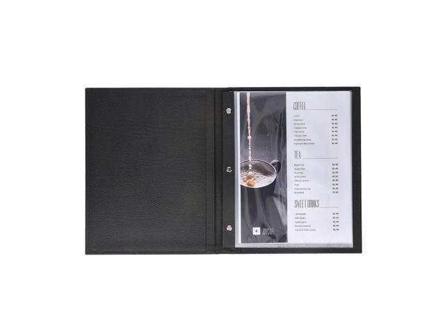 Made of Premium Faux Leather - 10 Views - 8.5' x 11' (10-Pack) (Black)