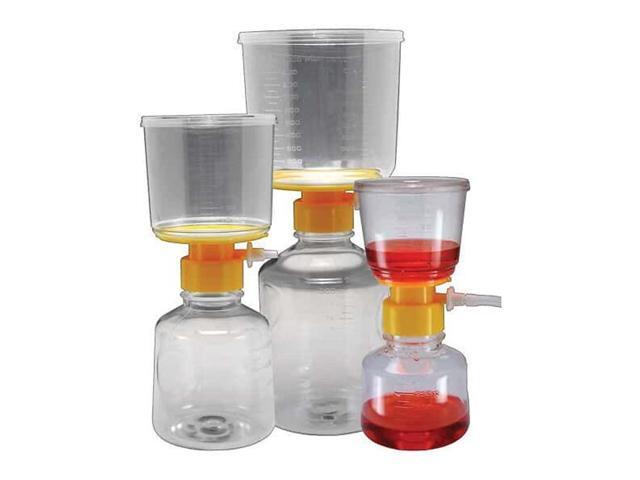 Argos BPV2250 PVDF Membrane Sterile Bottle Top Aspirator Vacuum Filtration Unit, 0.22 micrometer Pore Size, 500mL Capacity (Case of 12)