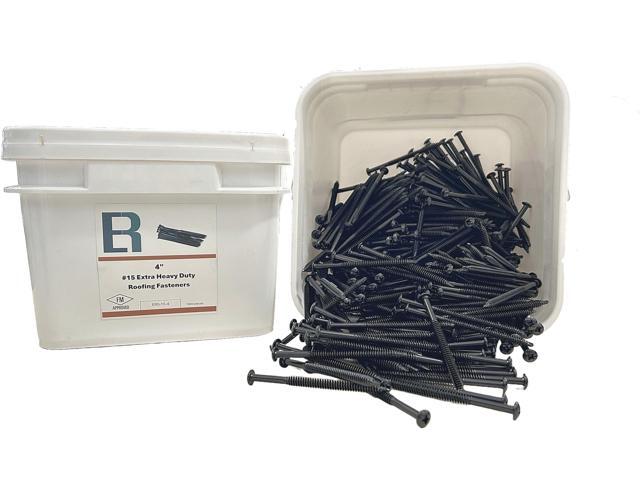 ERS #15 4' (1000pc) FM Approved Commercial Roofing Fasteners, Self Tapping into Metal and Wood Roofing Decks, EPDM, Insulation, and TPO. Essential.