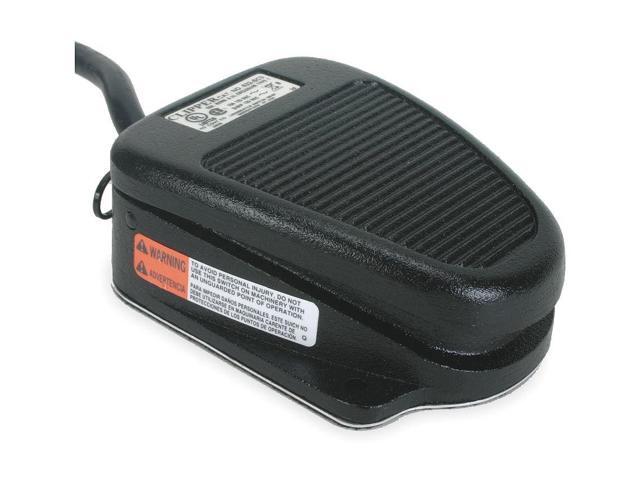 632-SC3 Clipper Foot Switch, Electrical, Single Pedal, Momentary, Single Stage, No Guard, Black, 8 ft. Cord with 3 prong plug