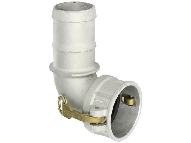 300C-90AL Aluminum Type C Cam and Groove Hose Fitting, 90 Degree Elbow, 3' Socket x 3' Hose ID Barbed
