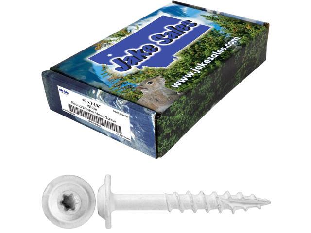 Round Washer Head 7 x 1-1/4' White - 5 POUNDS ~1110 Screws