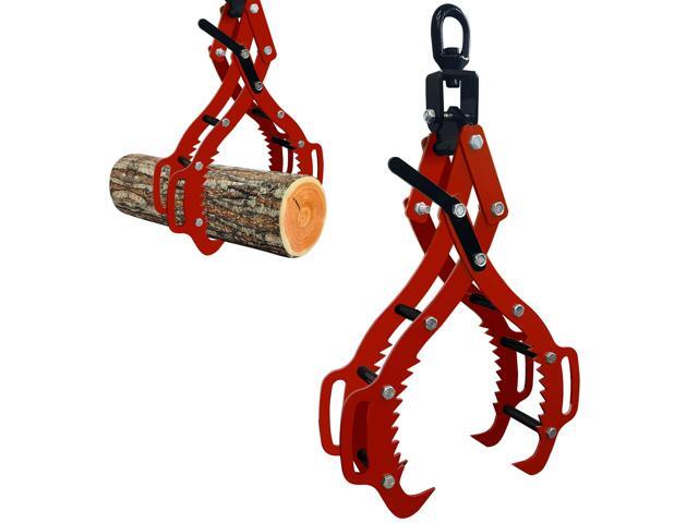 Upgraded 36 inch Timber Claw Hooks with Operating Handle, Heavy Duty 4 Claw Log Lifting Tong, 5000lbs Capacity Log Grabber Hook, Logging Tools for...