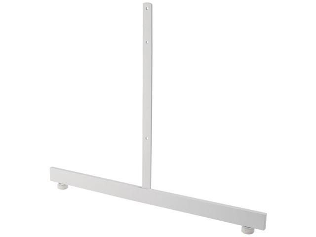 L Leg for Grid Panel, 24 Height Rectangular Tubing Leg with Levelers, White