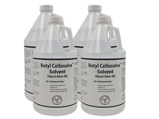 Glycol Ether EB 128 oz Butyl Cellosolve Solvent for Heavy-Duty Cleaning & Degreasing Water-Miscible, Industrial Grade 128 oz - (Pack of 4)