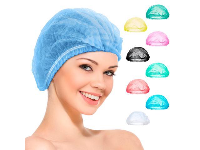 Disposable Bouffant Caps, Blue 21 Inch Hair Nets for Food Service Workers, Non Woven Polypropylene Hair Covers, Pack of 1000