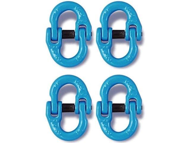 Qty. 4, X-015-10-x4, 3/8' Grade 100 Coupling Link, Hammer Lock Chain Connector for G100 Chain