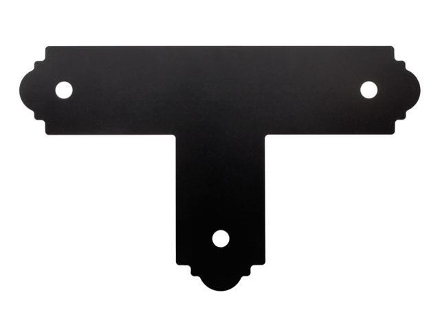 APT4 Outdoor Accents Mission Collection ZMAX, Black Powder-Coated T Strap for 4x4 (Pack of 8)