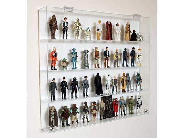 Collectors Showcase - Premium Display Case for 3-3/4 Star Wars Action Figures - 4 Shelf Collectors Showcase - Premium Display Case for 3-3/4 Star Wars Action Figures - 4 Shelf