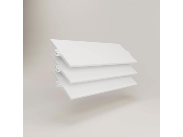 Adjustable Closet Organizer Shelf Board White 36 x 12 Inch 3 Piece Set Wardrobe Shelf Board for Open Closet System Scratch Resistant Easy.