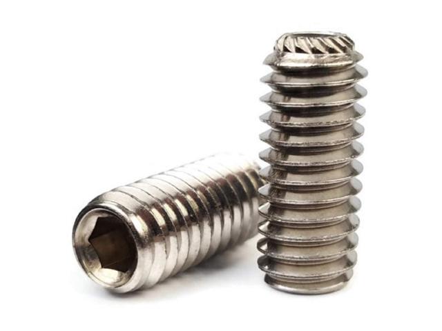#10-32 Socket Set Screws Knurled Cup Point 18-8 Stainless Steel #10-32 x 1/4' Qty 250
