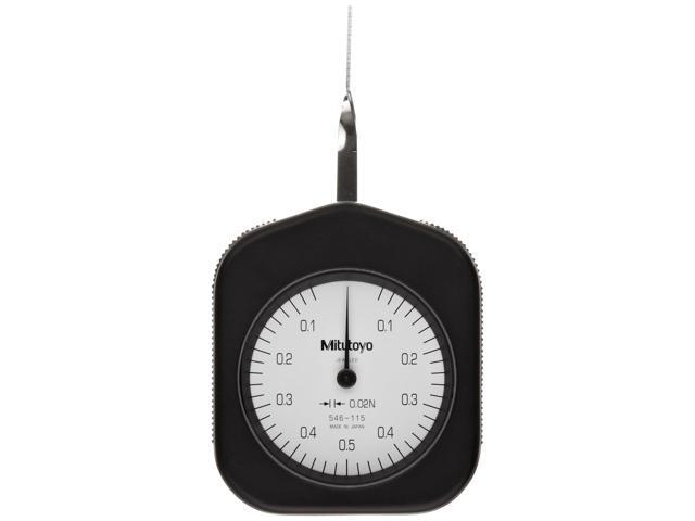 546-115 Standard Dial Tension Gauge, 0.02N Graduation, 0.06-0.5N Range
