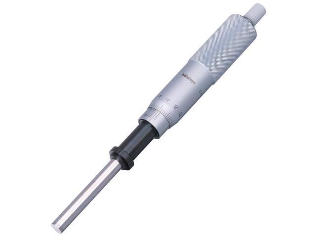 151-223 Micrometer Head, Middle Size, Heavy Duty, 0-25mm Range, 0.01mm Graduation, +/-0.002mm Accuracy, Ratchet Stop Thimble, Clamp Nut, Flat Face