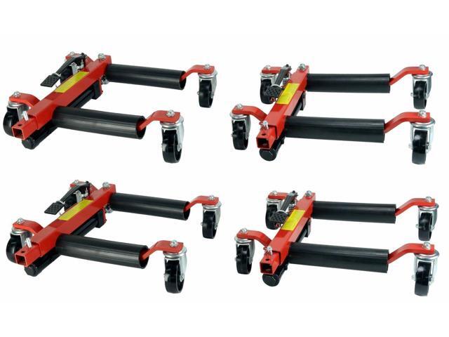 (4) 12 in. 1500 lb. Hydraulic Wheel Dolly Vehicle Positioning Jacks Lift Hoist