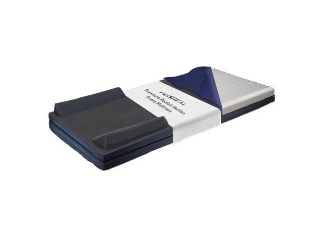 Foam Hospital Bed Mattress for Pressure Redistribution with Raised Rails - 36' x 80' x 6' x 3' Rails - High Density Foam for Deep Immersion - Low.