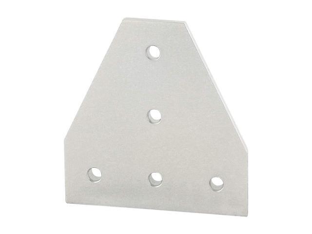 8020, 4340, 15 Series, Aluminum 5 Hole T Shape Joint Plate Connector Bracket for 1.5' T Slot Extruded Aluminum Extrusion (Clear Anodize, 10)