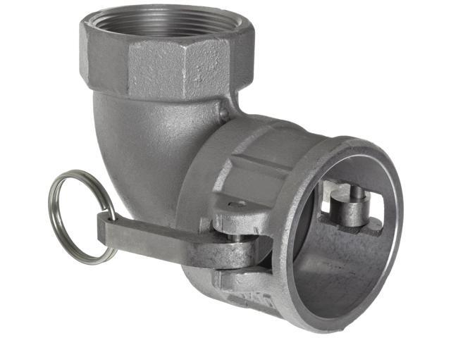 400D-90AL Aluminum Type D Cam and Groove Hose Fitting, 90 Degree Elbow, 4' Socket x 4' NPT Female