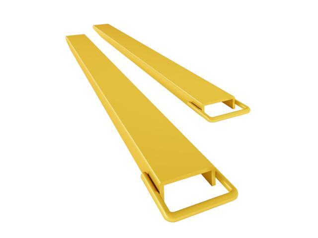 Pallet Forklift Extensions 72 in Length 4.5 in Width, Heavy Duty Steel Pallet Fork Extension, 1 Pair Fork Extensions for Forklifts, Yellow