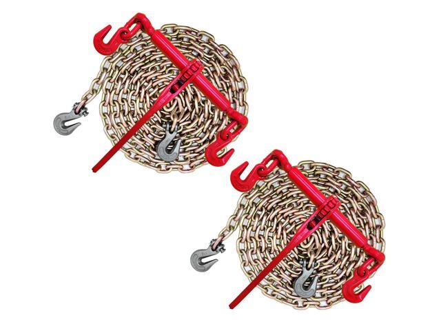 Chain and Binder kit, 4,700lbs Safe Working Load, (2) 5/16'X20' G70 Chain and (2) 5/16-3/8 Ratchet Load Binders. Trailer Accessories