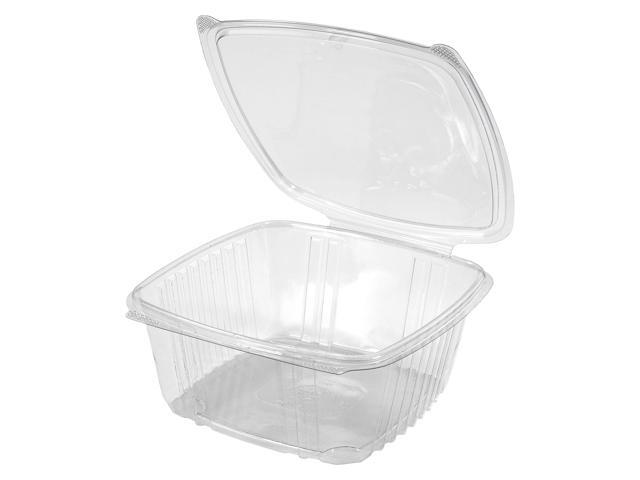 AD64 64oz Clear PET Hinged Deli Container Made in the USA