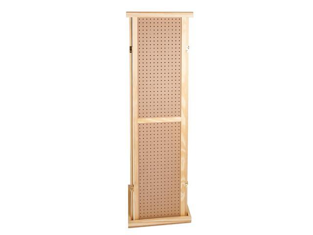 5'H Rotating Pegboard Display Tower with Base and Top - Four-Sided Jewelry