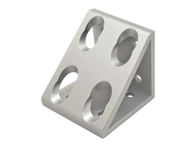 8020, 40-4338, 40 Series, 8 Hole Aluminum Inside Corner Gusset L Bracket for Extruded Aluminum Extrusion Heavy Duty Angle Bracket (Clear Anodize, 10)