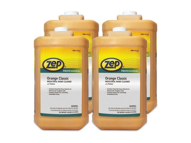 Zep Orange Classic Industrial Hand Cleaner with Pumice - 1 Gal (Case of 4) - 1046475 - Powerful Formula, Pumice Loosens Embedded Grime,...