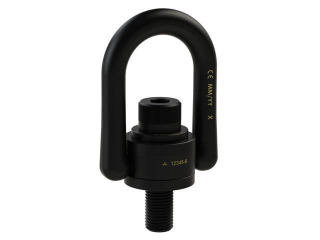 33716 Heavy Duty Swivel Hoist Ring, Alloy Steel w/ Black Oxide finish, G Thread Size 3/4'-10, 5000 lbs Working Load Limit, 5-19/64' Height, 1-1/2'...