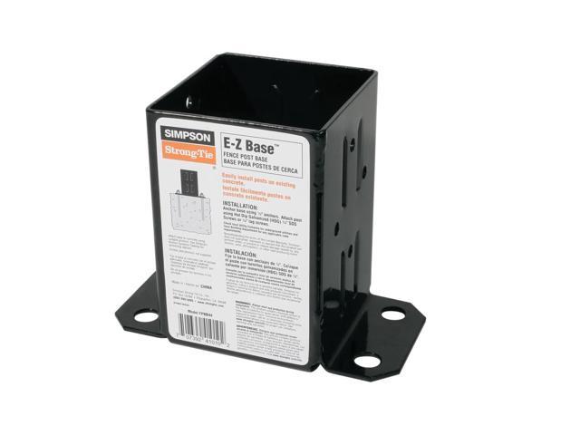 FPBB44 E-Z Base Black Powder-Coated Post Base for 4x4 (Pack of 10)
