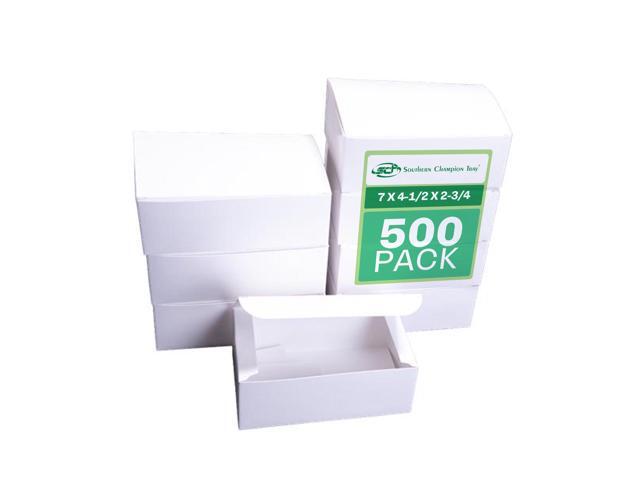 2717 Paperboard White Snack Carry-Out Box, Tuck Top, 7' Length x 4-1/2' Width x 2-3/4' Height (Case of 500)