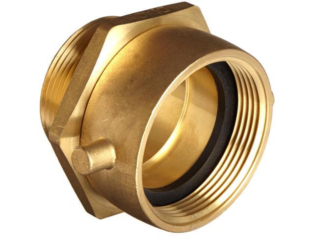 Valve SM250F Cast Brass Fire Equipment, Male Swivel Adapter with Pin Lug, 2-1/2' NST (NH) Female x 2-1/2' NPT Male