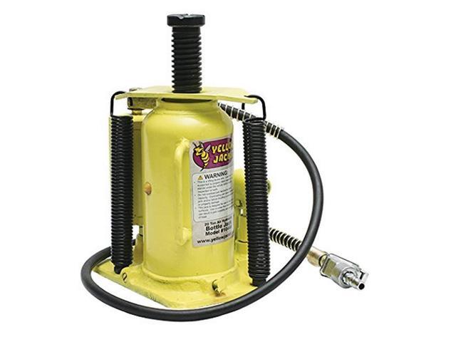 10446 Yellow Jacket Air Hydraulic Bottle Jack, 20 Ton Capacity, 18.75' Height