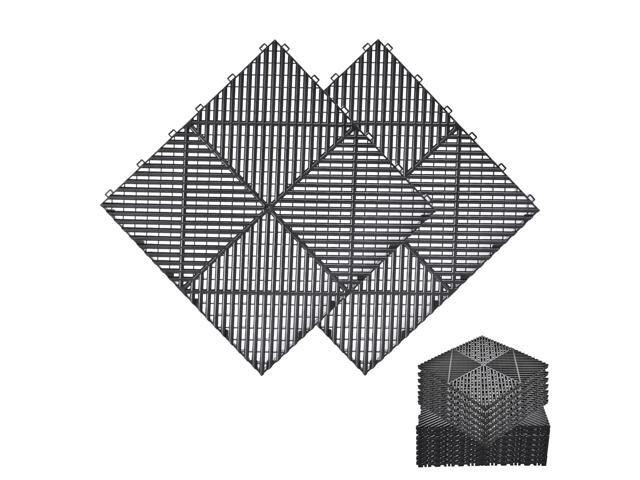 Garage Flooring Interlocking Tiles 15.7x15.7in, 40 Pack Non Slip Self Draining Basement Floor Covering, polypropylenes Garage Mats for Workshop,...