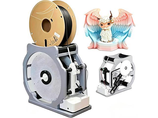 Electric 3D Filament Recycler & Respooler Industrial Auto Rewinder for 0.069' PLA/PETG/ABS/TPU, Universal Spool Winder with Adjustable Tension for...