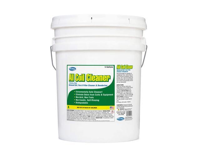 All Coil Cleaner, 5 Gallons, Universal Formula for Condenser Coils, Evaporator Coils, Fan Blades & Air Registers, Removes Grease, Dirt & Odor,.