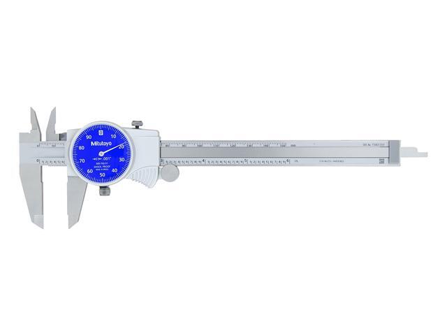 505-742-51 D6'TX-1 Dial Caliper, Blue Face, 0.1'/Rev, 0'-6', 0.001'