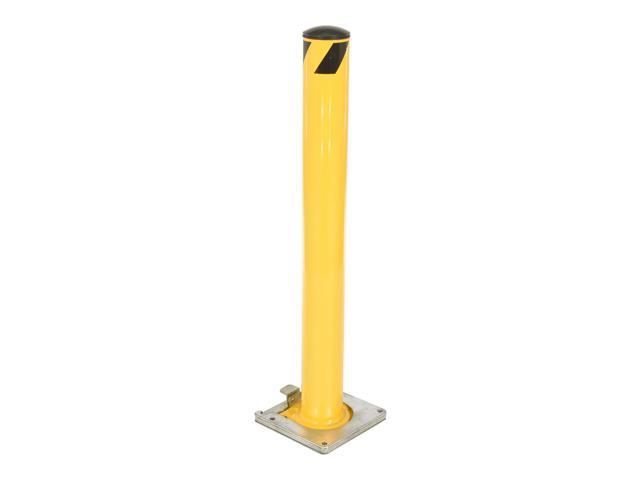 BOL-RF-42-4.5 Steel Surface Mounted Removable Pipe Safety Bollard 42 In. x 4-1/2 In. Yellow