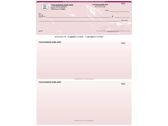 ABC Computer Checks Compatible w/Quick Books, Checks on Top, Marble Red (500 Sheets)