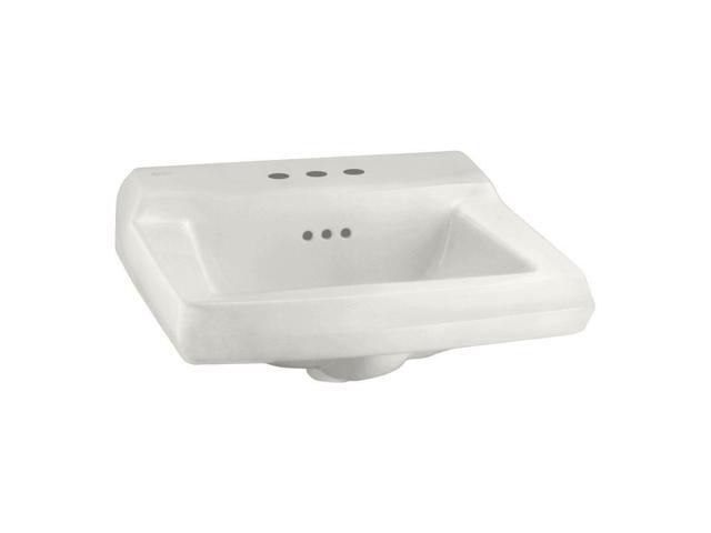 0124.024.020 Comrade Wall Sink with Wall Hanger, White, 1.25 Inch