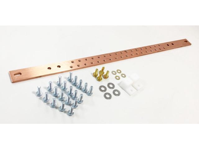 19' HORIZONTAL RACK COPPER BUS BAR KIT - 3/16' X 1' X 19' - BB-HOR-T-1-19-K1 - COMPARE TO SBHB119K