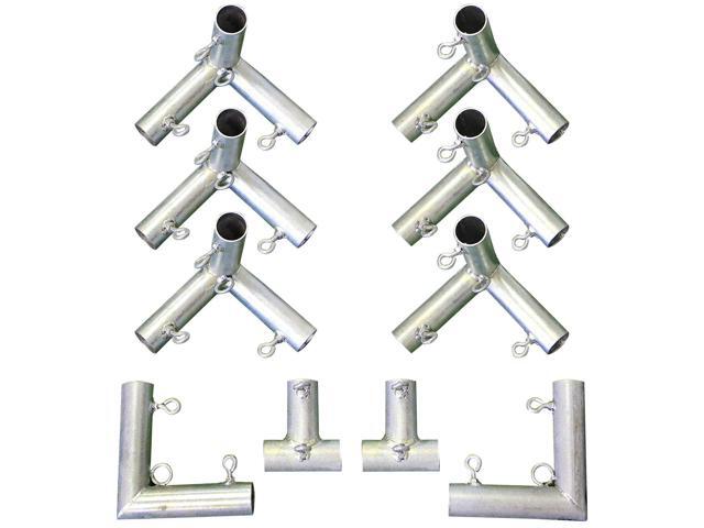 Cimarronsports 10' Lx 10' Wx 10' H Outdoor Golf Frame Corner Kit - Frame Poles Not Included