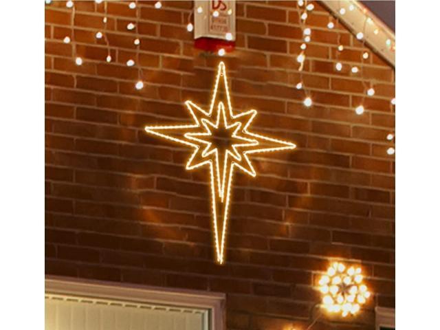 Large 43'x32' Twinkle 216 LED Bethlehem Star,Super-Bright Warm White LEDs Outdoor Christmas Decoration with 11 Functions and Timer Waterproof for...