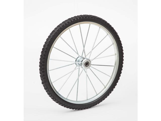 Lapp Wagons 20' to 26' Flat Free Heavy Duty Metal Spoke Wheels 4' Hub, 5/8' Axle Bearing Spoke Wheels for Utility Carts 24' x 1.95' Tire