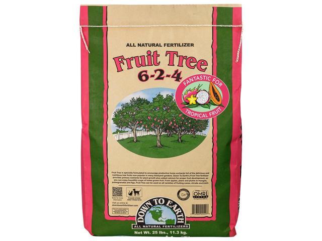 Organic Fruit Tree - Plant Food for Apples, Pears, Plums and Tropical Fruit Trees 6-2-4, 25 lb